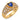 Vintage heart shape sapphire diamond 18k yellow gold ring Rings Jack Weir & Sons