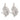 Art Deco 6.80 carat diamond platinum leaf earrings