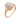 Vintage GIA 2.26 carat diamond 10k rose gold bezel ring