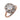 Victorian GIA 1.06 carat diamond 14k gold and silver cluster ring