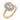 GIA 1.51 carat elongated cushion cut diamond 18k yellow gold engagement ring