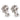 French Mid Century 3.00 carat diamond platinum earrings