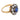 Victorian GIA 1.10 carat no heat sapphire diamond 18k yellow gold ring