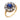 Victorian GIA 1.10 carat no heat sapphire diamond 18k yellow gold ring