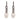 Art Deco pearl diamond platinum earrings