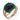 Georgian cabochon cut garnet emerald 10k rose gold ring