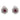 Mid century 2.00 carat pink tourmaline diamond 18k white gold cluster earrings