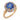 SSEF 3.42 carat Kashmir no heat sapphire diamond 14k yellow gold ring