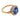 SSEF 3.42 carat Kashmir no heat sapphire diamond 14k yellow gold ring