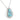 Mid Century 28.00 carat aquamarine diamond 18k white gold necklace