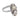 Art Deco old cut diamond 18k white gold ring