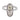 Art Deco old cut diamond 18k white gold ring