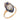 Victorian paste diamond synthetic sapphire 14k gold ring