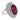 Vintage 10.00 carat rubellite tourmaline diamond 18k white gold cocktail ring