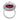 Vintage 10.00 carat rubellite tourmaline diamond 18k white gold cocktail ring