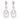 Boucheron 8.30 carat diamond 18K white gold drop earring