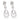 Boucheron 8.30 carat diamond 18K white gold drop earring