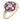 Edwardian diamond ruby 14k yellow gold platinum cluster ring