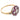 Edwardian diamond ruby 14k yellow gold platinum cluster ring