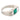 AGL 2.00 carat Colombian emerald diamond 14k white gold three stone ring