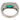 AGL 2.00 carat Colombian emerald diamond 14k white gold three stone ring