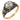 Victorian rose cut diamond 18k yellow gold enamel engagement ring