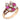 Victorian ruby diamond 14k rose gold horseshoe ring