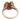 Victorian ruby diamond 14k rose gold horseshoe ring
