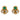 Retro emerald diamond 18k yellow gold trefoil earrings