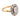 Mid Century GIA 1.01 carat old mine cut diamond 18k gold cluster ring