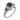 GIA 1.55 carat no heat sapphire diamond platinum cluster ring