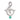 Vintage emerald diamond 18k white gold Treble clef ring