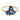 Victorian sapphire diamond 14k yellow gold trefoil ring