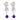 French Art Deco amethyst diamond platinum earrings