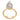 Contemporary GIA 5.06 carat pear shape diamond 18k yellow gold engagement ring