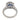 Vintage GIA 2.00 carat sapphire diamond 14k white gold ring