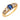 Victorian sapphire diamond 18k yellow gold ring