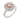 Contemporary pink diamond 18K white and rose gold ring