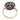 Victorian GIA 6.04 carat Ceylon sapphire diamond 9k gold silver cluster ring