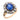 Victorian GIA 6.04 carat Ceylon sapphire diamond 9k gold silver cluster ring