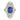 Art Deco GIA 3.55 carat no heat sapphire diamond platinum cocktail ring