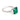 Lugano AGL 3.41 carat Colombian emerald diamond 18K white gold ring