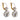 Edwardian style diamond platinum and yellow gold cluster earrings