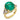 Vintage AGL 10.13 carat Colombian emerald diamond 18k yellow gold ring