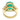 Vintage AGL 10.13 carat Colombian emerald diamond 18k yellow gold ring