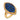 Vintage invisibly set sapphire diamond 18k yellow gold navette ring