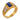 Vintage sapphire diamond 18k yellow gold ring