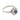 Vintage sapphire diamond 14k white gold cluster ring