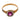 Victorian rubellite diamond 18k yellow gold cluster ring