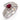 Vintage ruby diamond 18k white gold bypass ring